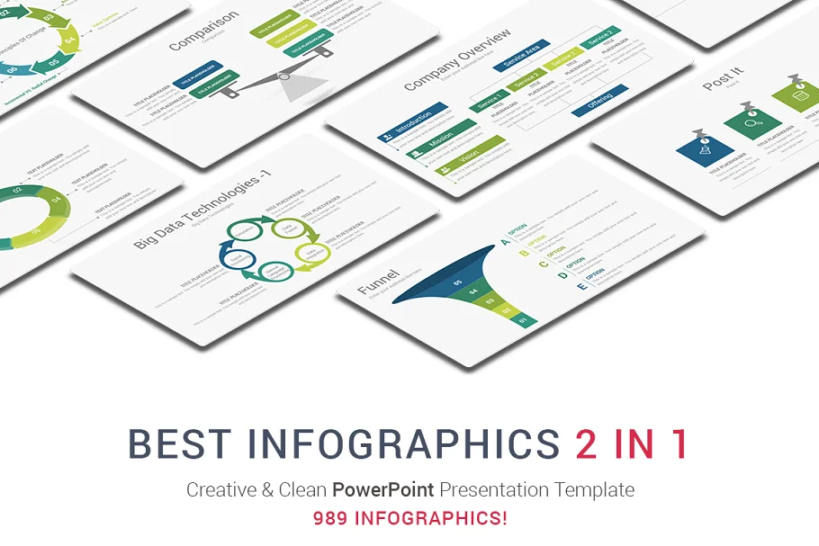 Download Best Infographics 2in1 Powerpoint Template Free - Kufonts.com