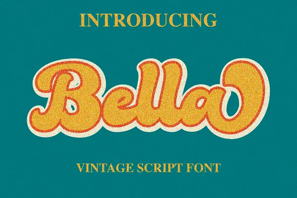 Download Bella - Vintage Script Font Font Free - Kufonts.com