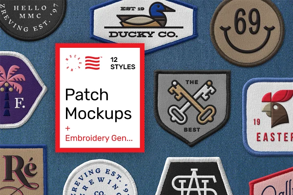 Download Patch Mockups + Embroidery Generator Template Free - Kufonts.com
